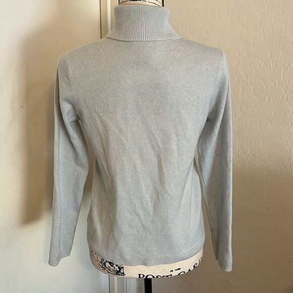 Lauren Ralph Lauren Cashmere Blue Turtleneck Sweater Casual Contemporary - Picture 3 of 8